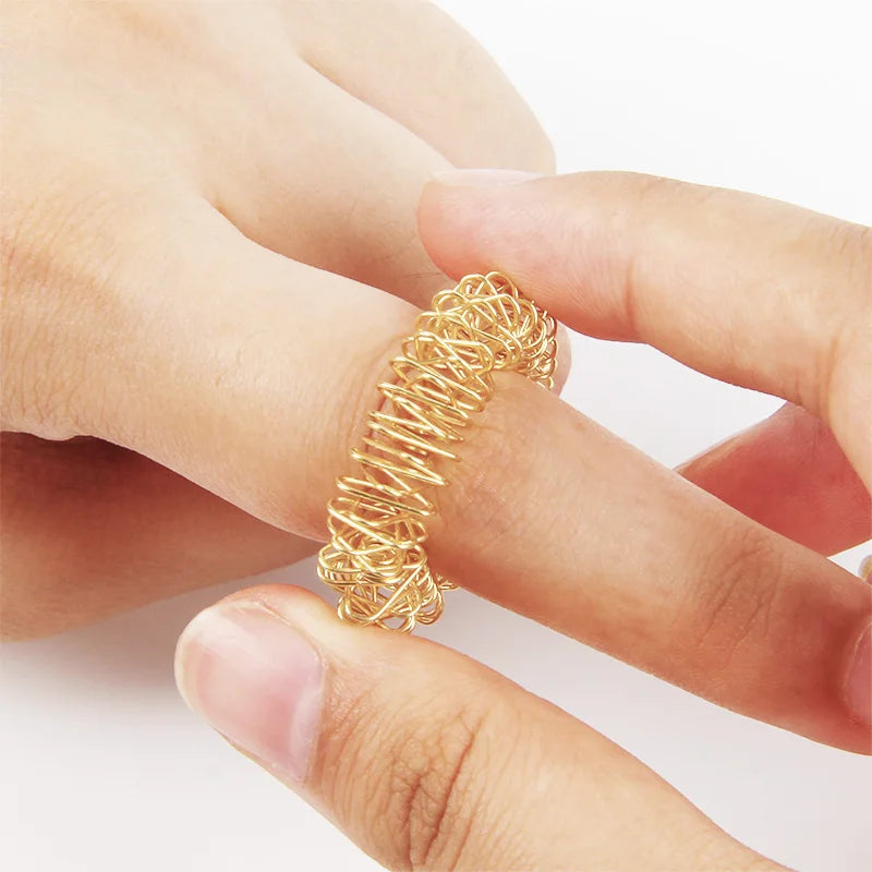 Edelstahl-Fingermassage-Akupressurring Stressabbau