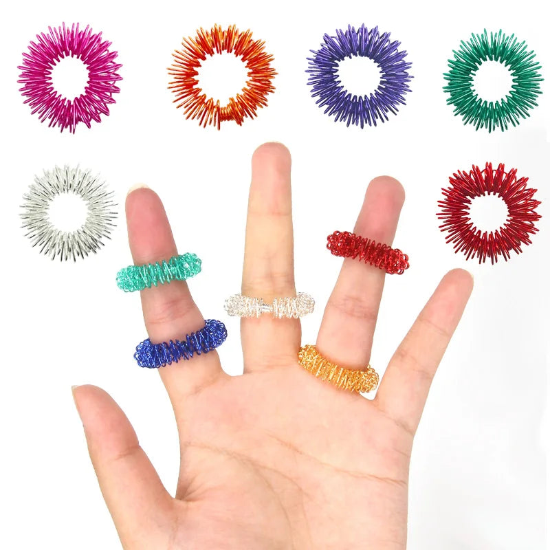 Edelstahl-Fingermassage-Akupressurring Stressabbau