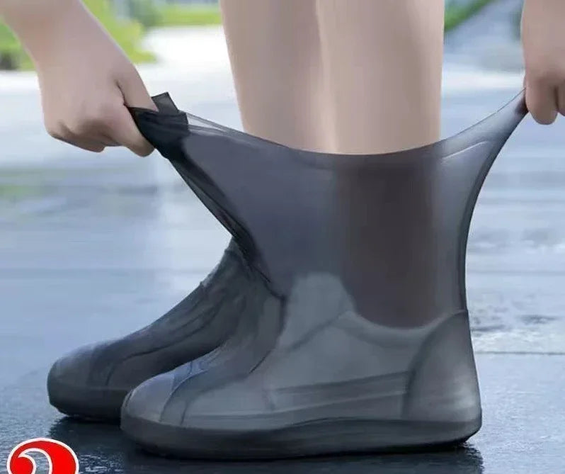 1 Paar wasserdichte Silikon-Überschuhe, reißfester Gummi, Regenstiefel