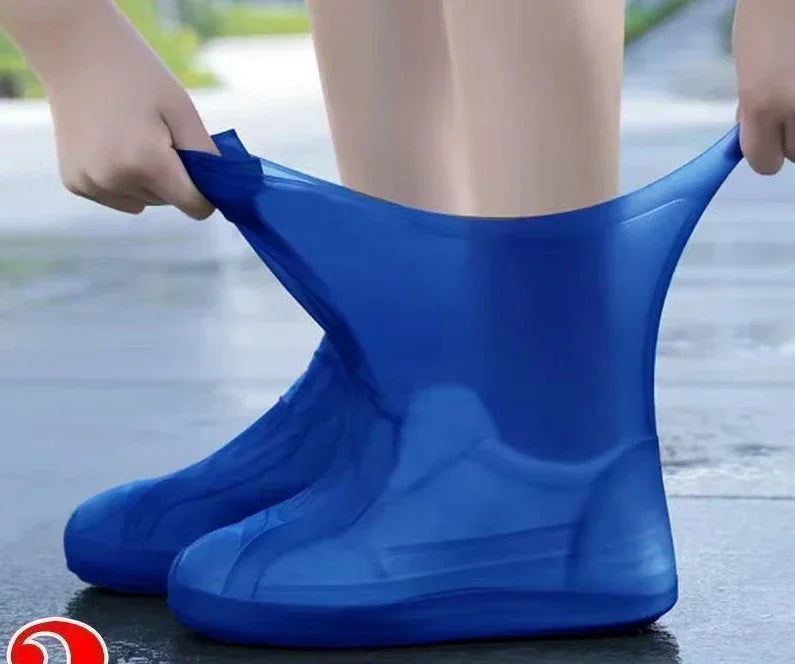 1 Paar wasserdichte Silikon-Überschuhe, reißfester Gummi, Regenstiefel